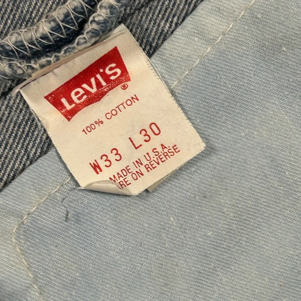VTG 90s Levi's 501 Stonewash Jeans 33x30 (Fits 32x30) 0115 Button Fly Made USA